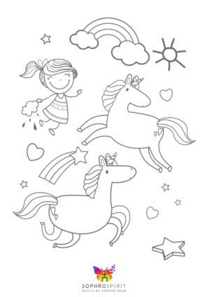 Coloriage licorne